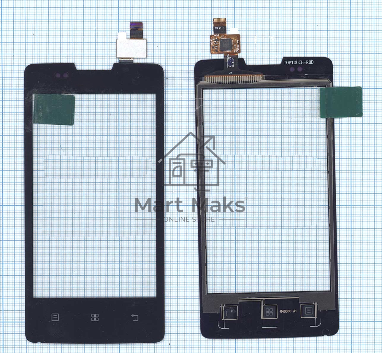 Сенсорное стекло (тачскрин) для Lenovo A600e, черный