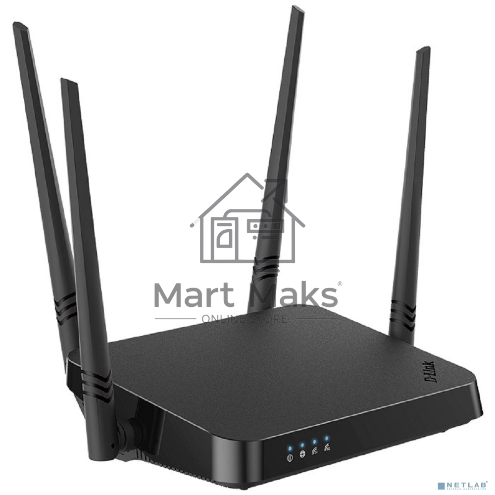 Роутер D-Link DIR-822/RU/E1A, Wireless AC1200 Dual-Band Router with 1 10/100Base-TX WAN port and 4 10/100Base-TX LAN ports.802.11b/g/n compatible, 802.11AC up to 866Mbps,1 10/100Base-TX WAN port, 4 10/100B