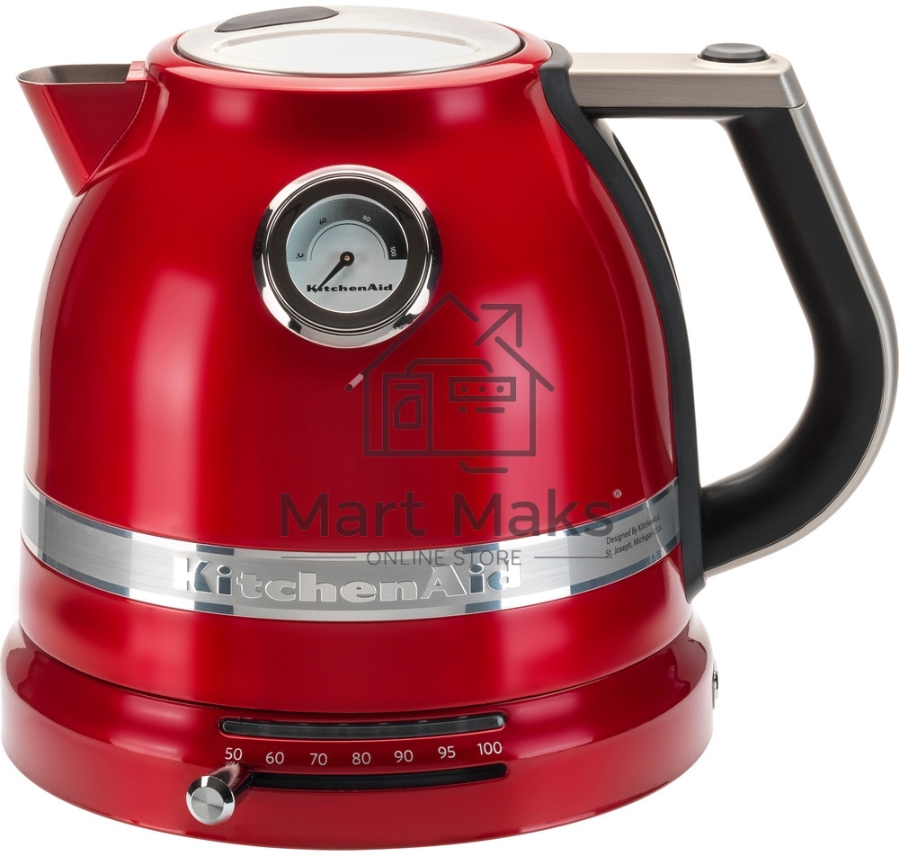 Чайник электрический KitchenAid 5KEK1522 1.5л. 2400Вт серебристый матовый/карамельное яблоко (корпус: алюминий)
