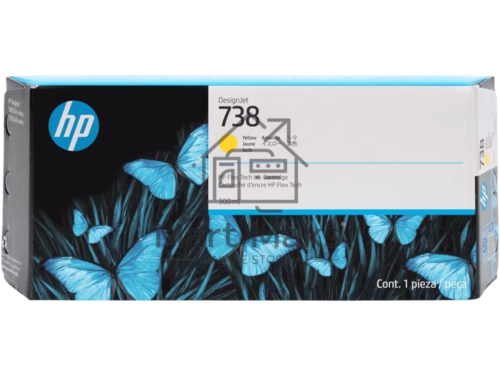 Картридж струйный HP 738 300-ml Yellow DesignJet Ink Cartridge