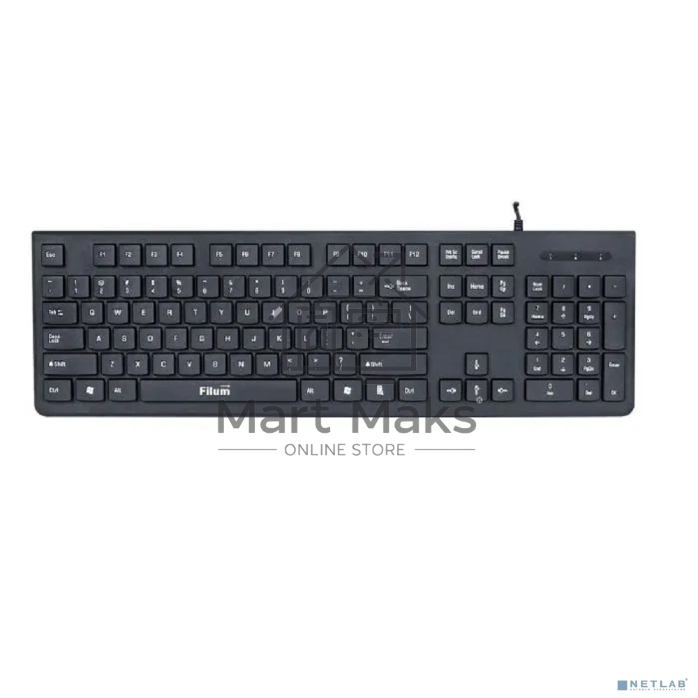 Клавиатура Filum FL-KB20 проводная, USB Type-A, чёрный