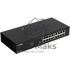 Коммутатор D-Link DGS-1016D/J1A, 16×1 Гбит/с, неуправляемый