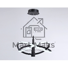 Подвесной светодиодный светильник Ambrella light FL5368/2+1 BK черный 47W 3000K-6400K D480*1200 (ПДУ ИК)