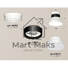 Светильник Ambrella Light XS8102046 SBK/SWH/FR черный песок/белый песок/белый матовый GX53 (N8901, C8102, N8140)