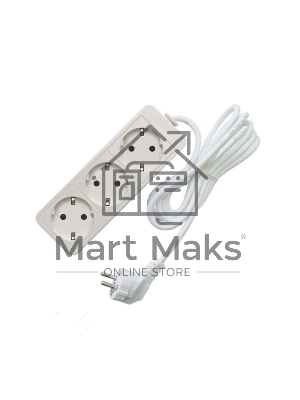 Удлинитель быт. ТМ Союз 2200 Вт 3гн. ПВС 5м 481S-9305