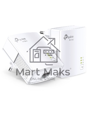 Сетевой адаптер TP-Link AV1000 Gigabit Powerline Starter KitSPEED: 1000 Mbps PowerlineSPEC: Broadcom CPU, HomePlug AV2, 1+1 Gigabit PortFEATURE: Plug and Play, tpPLC Utility, Pair for More SecurityKIT: 2× TL-PA7017