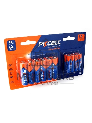 Щелочной/алкалиновый элемент питания PKCELL LR6(12)+LR03(8) тип - AAА 8 шт + АА 12 шт в блистере