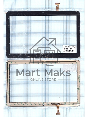 Сенсорное стекло (тачскрин) DP101314-F2 черное