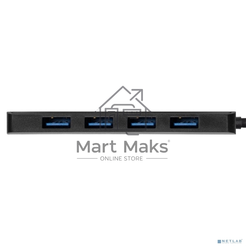 Хаб USB (концентратор) ExeGate DUB-4CP/1 (кабель-адаптер USB Type C --> 4xUSB3.0, Plug&Play, черный)