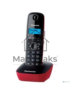 Телефон беспроводной (DECT) Panasonic KX-TG1611RUR (красный) АОН, Caller ID,12 мелодий звонка,подсветка дисплея,поиск трубки