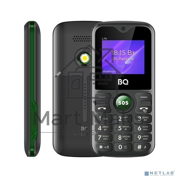 Мобильный телефон BQ 1853 Life черный/Green
