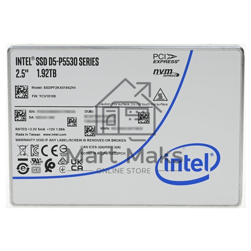 Накопитель SSD INTEL PCIE 1.92TB TLC D5-P5530 SSDPF2KX019XZN1