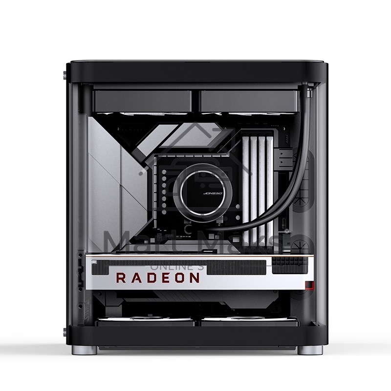 Корпус без блока питания Корпус JONSBO TK-1 Black 2.0 MATX без БП, mini-ITX, micro-ATX, черный