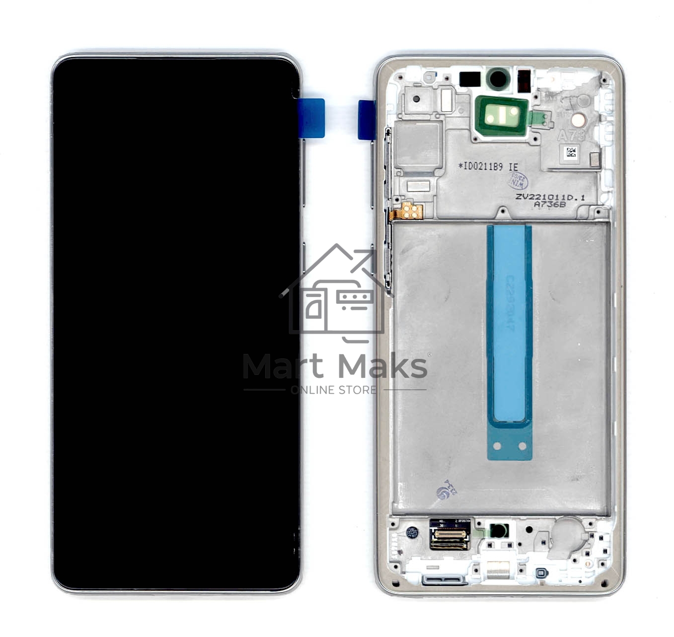 Дисплей для Samsung Galaxy A73 SM-A736B белый с рамкой