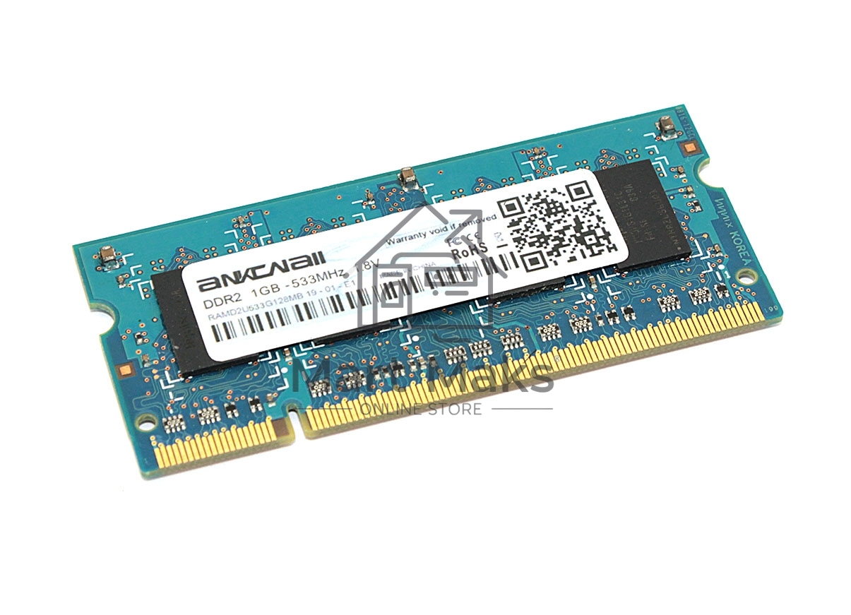 Оперативная память Ankowall, DDR2, 1Gb (1x1 Gb), 533 MHz, CL4, SO-DIMM