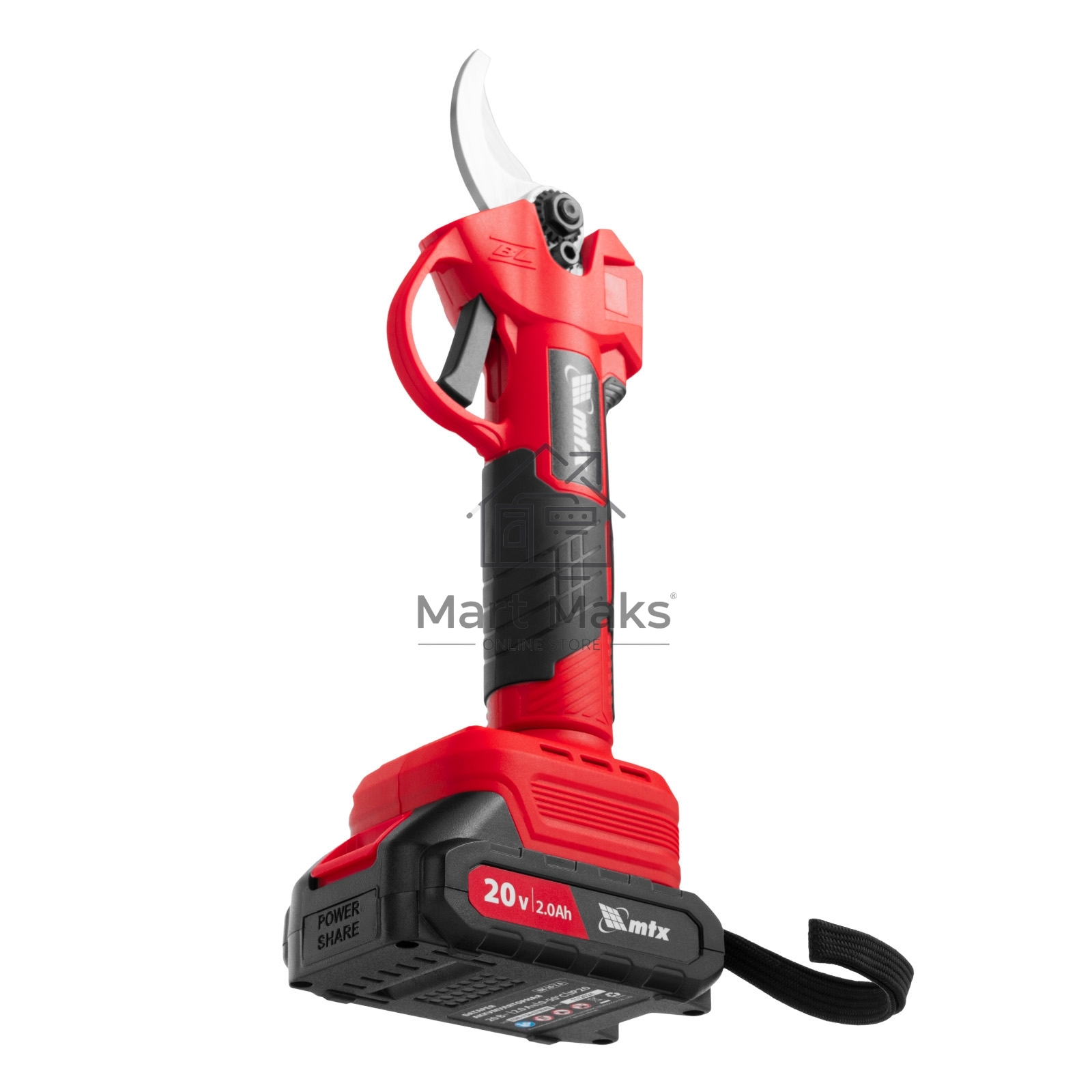 Секатор аккумуляторный, бесщет., BP-25, Li-Ion, 20 В  MTX