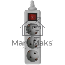 Сетевой фильтр Buro 300MDP-3-B 3 м, 3 розетки, черный, коробка