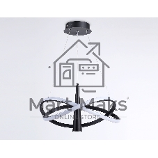 Подвесной светодиодный светильник Ambrella light FL5368/2+1 BK черный 47W 3000K-6400K D480*1200 (ПДУ ИК)