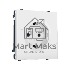 Комплект механизма электрической розетки SIGMA Белый матовый 50Hz 2P+E с/з с/ш 16A-250V QUANT PRO (SP1270, PR141)