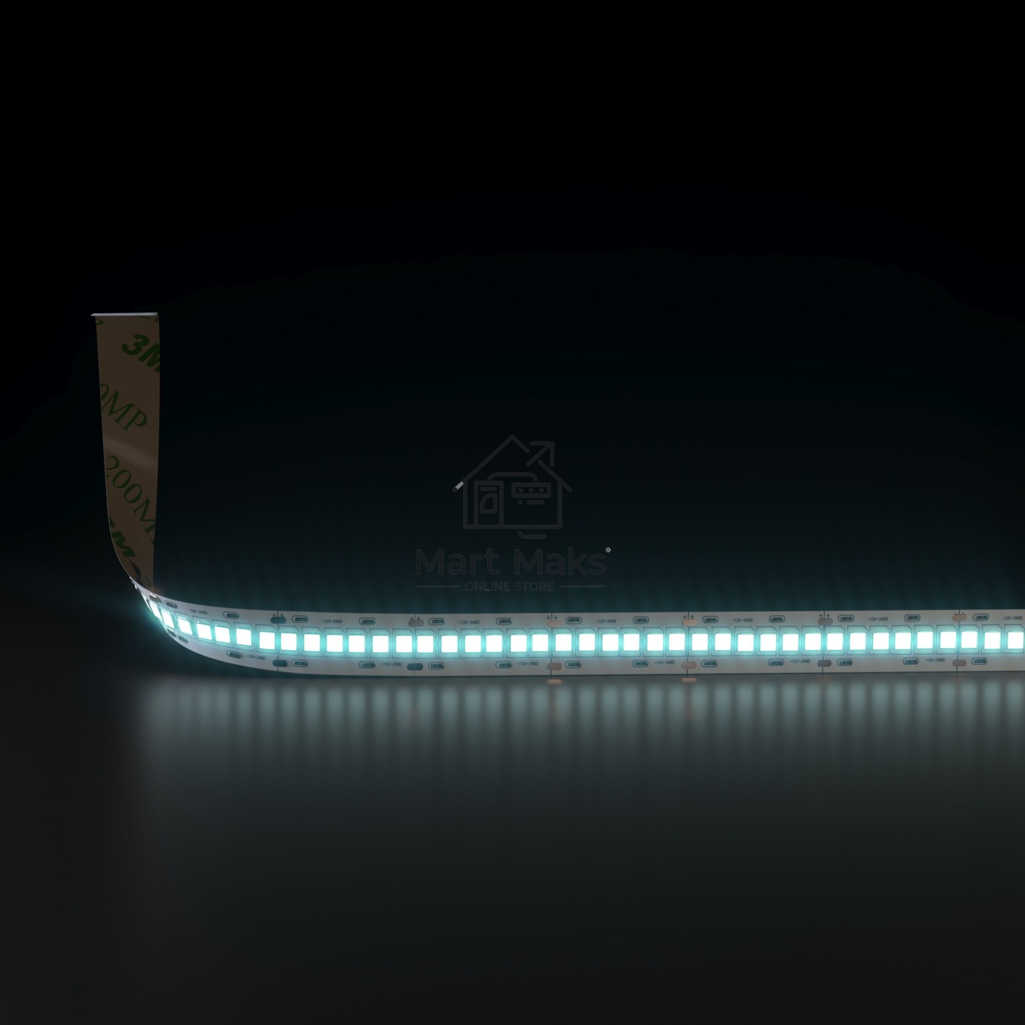 Лента светодиодная 2835 12V 240Led 24W IP20 / 240Led 24W IP20 6500K холодный белый