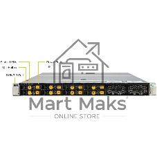 Серверная платформа Supermicro Server SYS-112H-TN 1U (1x LGA4710 / 16x DDR5 RDIMM / 12x Hs 2.5