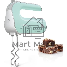 Миксер Bosch MFQ40302 бирюзовый, ручной, 500 Вт, 5 скоростей