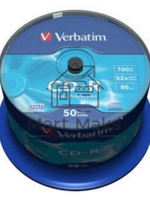 Диск CD-R Verbatim 700Mb 52x Cake Box (50шт) (43351)