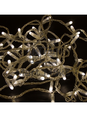 Гирлянда Neon-night Нить 10м, постоянное свечение, прозрачный ПВХ, 230В, теплый белый