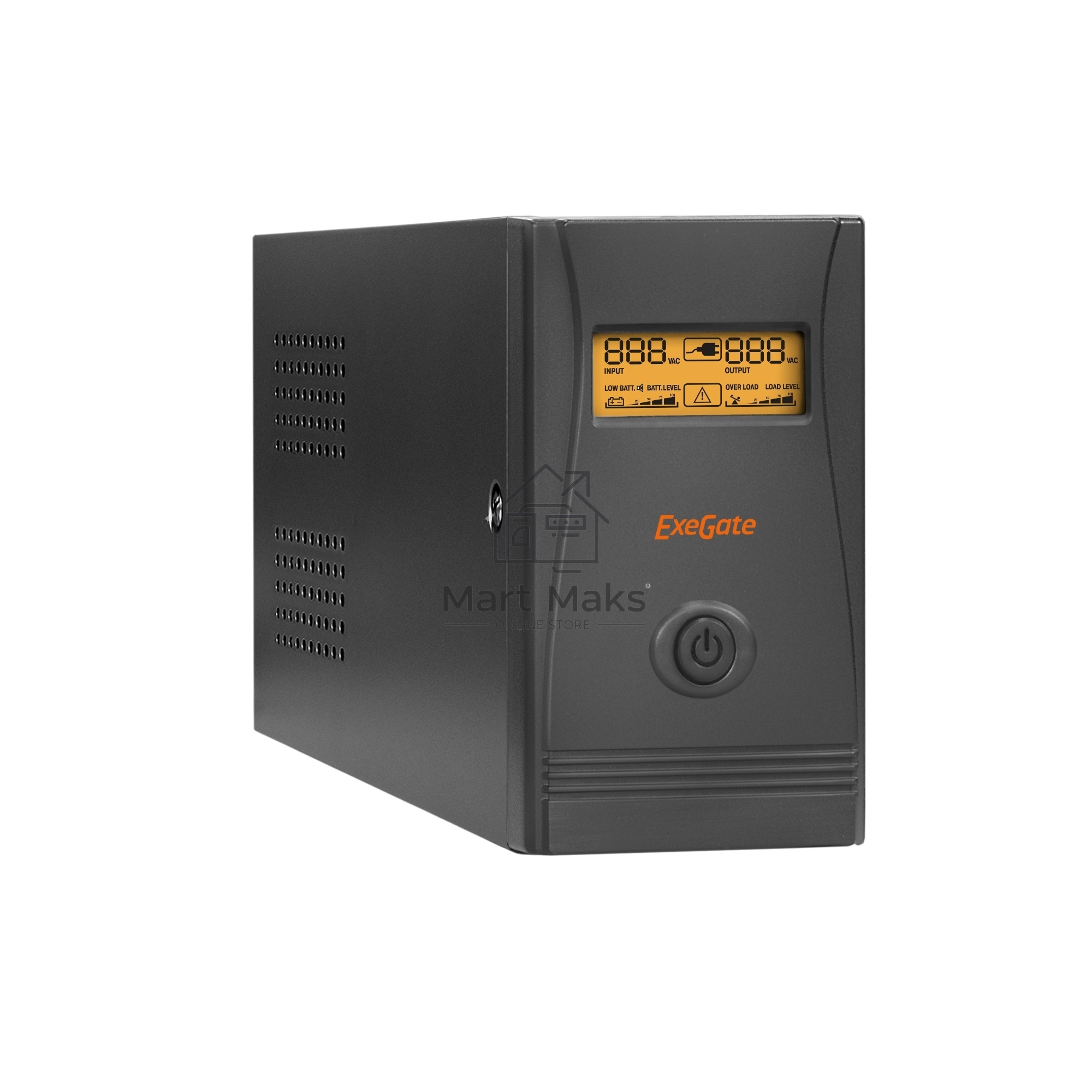 Источник бесперебойного питания Exegate Power Smart ULB-800 LCD <800VA, Black, 2 евророзетки, USB>