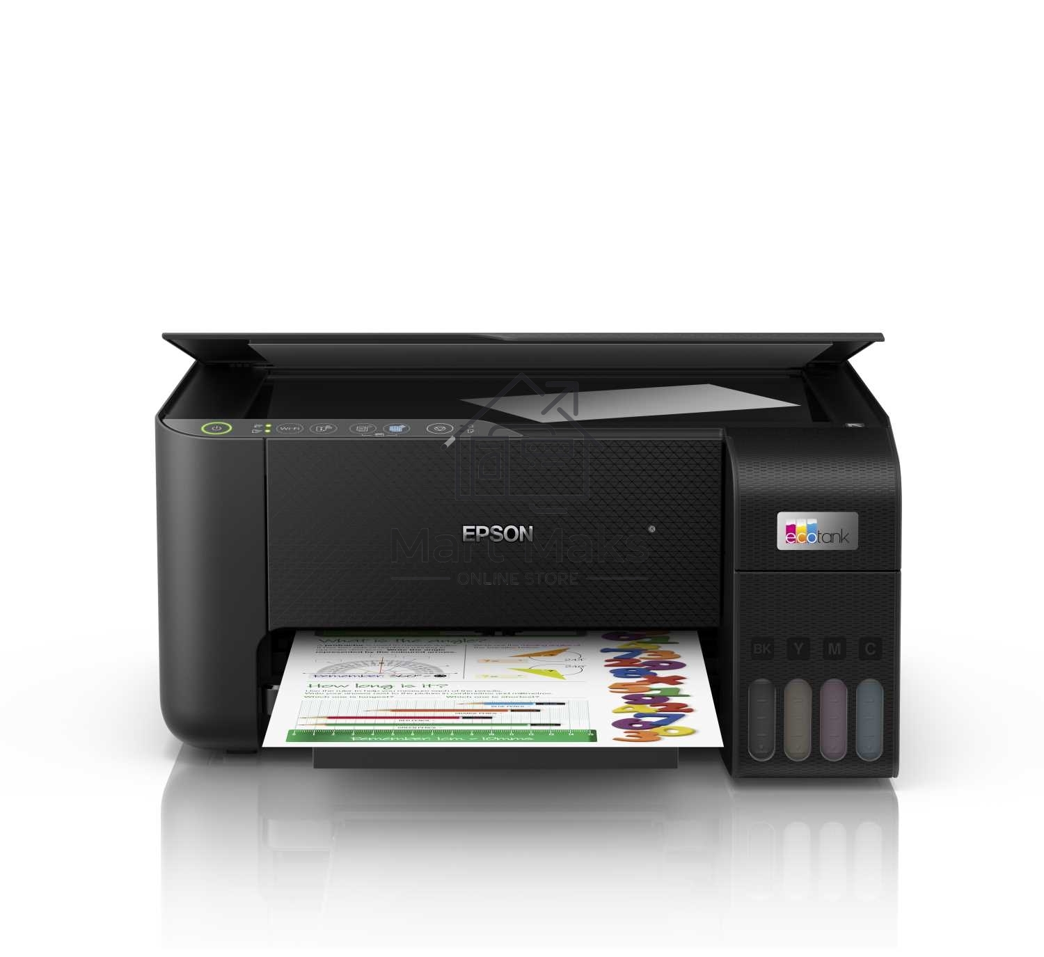 МФУ струйный Epson L3250 (C11CJ67412/C11CJ67418/C11CJ67405/C11CJ67408/C11CJ67503/C11CJ67508/C11CJ67523), A4, цветное, печ. до 33 стр/мин. (ч/б) до 15 стр/мин. (цвет), скан. до 11 стр/мин. (ч/б) 28 стр/мин. (цвет), 1440 x 5760 dpi (печать) 1200x2400dpi (ск