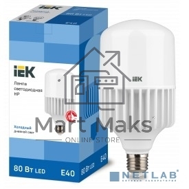 Лампа светодиодная IEK LLE-HP-80-230-65-E40 HP 80Вт 230В 6500К E40