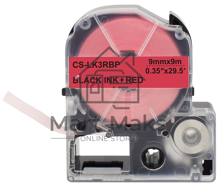 Картридж ленточный Cactus CS-LK3RBP черный, 9мм, 9м для Epson LW300/LW400/LW700/LW600P/LW1000P/K400/Z700/Z900