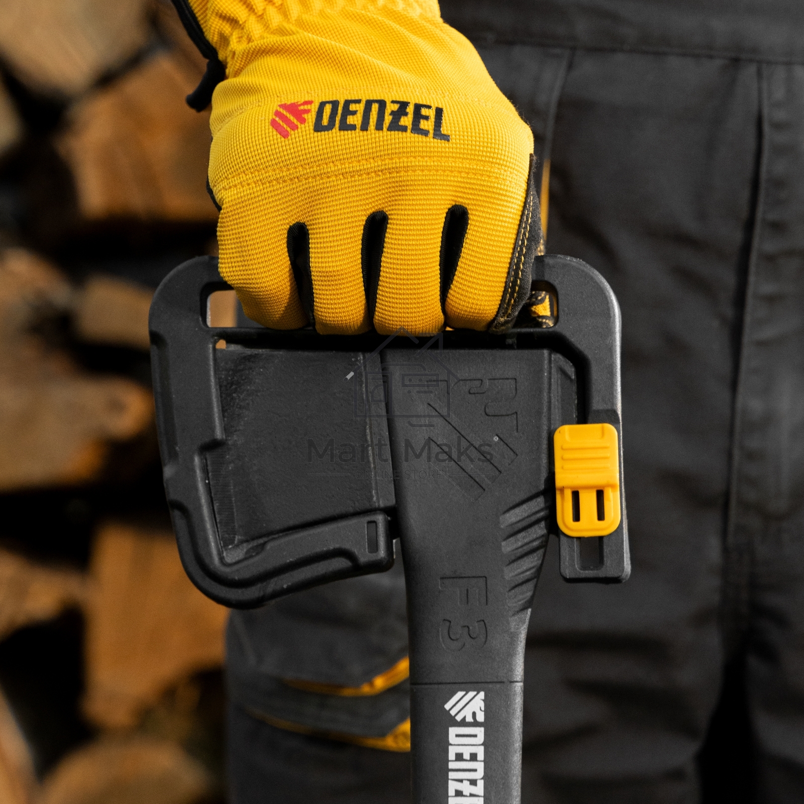 Топор-колун Denzel 21430 F3, 640 гр, двухкомпонентная рукоятка, 320 мм