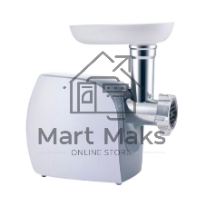 Мясорубка электрическая Centek CT-1606 серебристый, 3000 Вт, 3.0 кг/мин, реверс, металлический лоток, насадки - 5