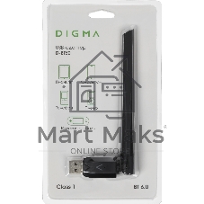 Адаптер USB Digma D-BT60 BT6.0+EDR class 1 200м черный