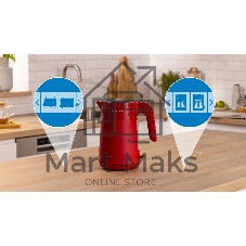 Чайник электрический Bosch TWK2M164 красный, 1.7 л, 2400 Вт, скрытый нагревательный элемент