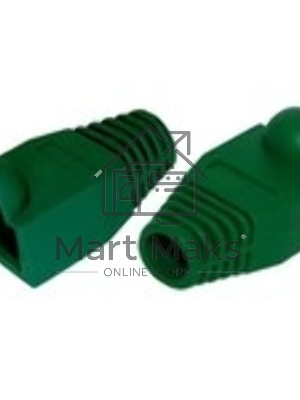 Защитные колпачки для кабеля 6,0мм cat.5, на соединение коннектора с кабелем, зеленый, 100 шт. в пчк