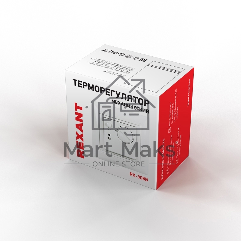 Терморегулятор механический RX-308B бежевый Rexant (совместим с Legrand серии Valena)
