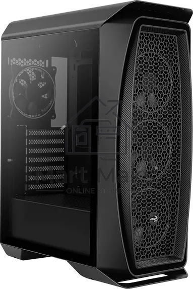 Компьютерный корпус Aerocool / Formula Aero One Eclipse-G-BK-v1 черный без БП ATX 4x120mm 2xUSB3.0 audio