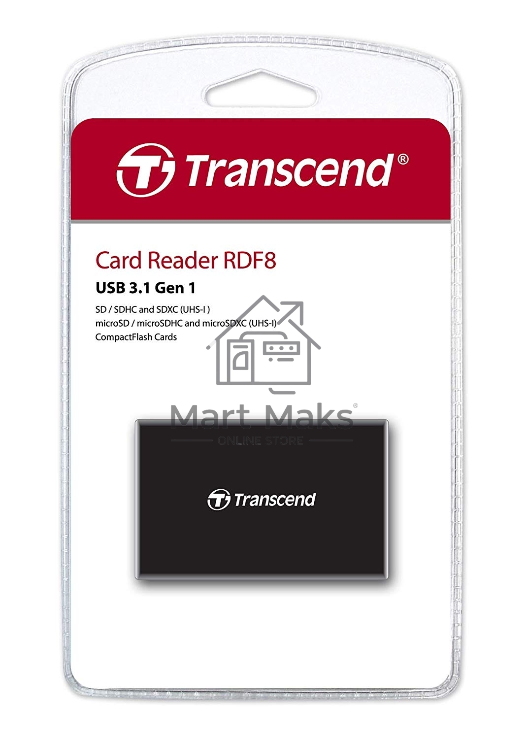 Считыватель карты памяти Transcend USB 3.0 Transcend All-in-1 Multi Card Reader, Black