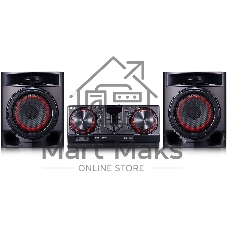 Мини-аудиосистема LG CJ44 черный 480Вт FM USB BT