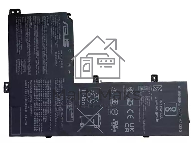 Аккумуляторная батарея для ноутбука Asus CX1102 (C21N2017) 7.74V 42Wh