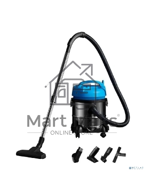 Пылесос Deerma DEM-TJ151W синий/серебристый, 250/1400 Вт, уборка сухая/влажная/сбор жидкости, пылесборник мешок/контейнер 21 л