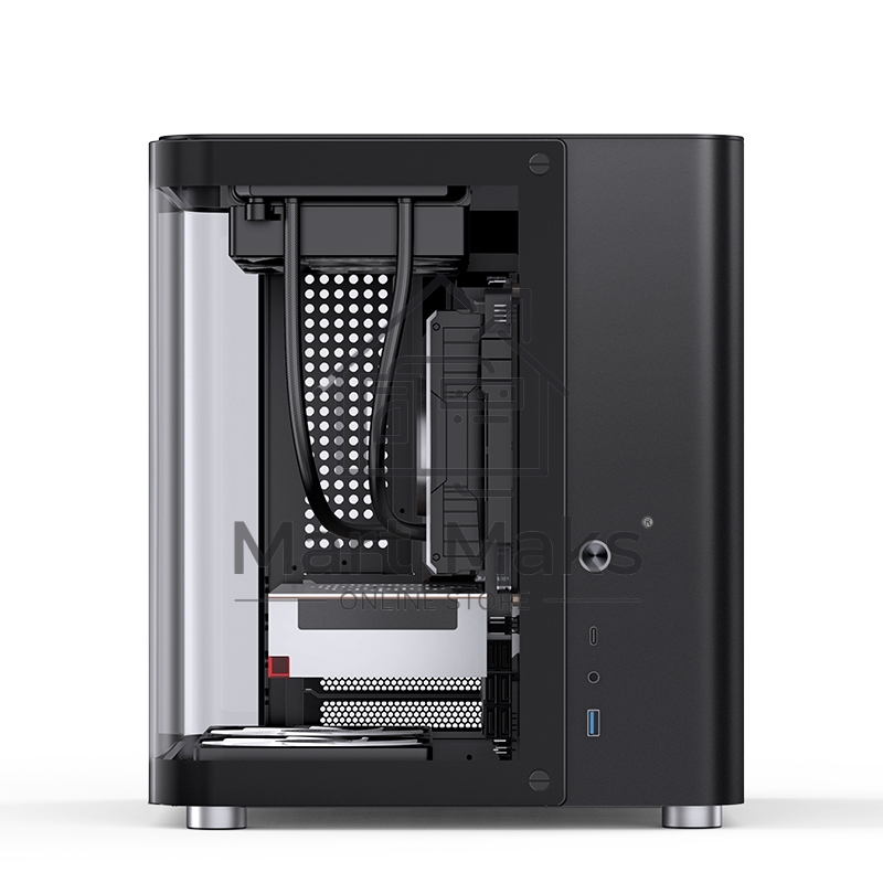 Корпус без блока питания Корпус JONSBO TK-1 Black 2.0 MATX без БП, mini-ITX, micro-ATX, черный