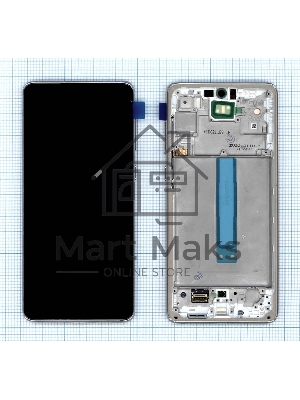 Дисплей для Samsung Galaxy A73 SM-A736B белый с рамкой