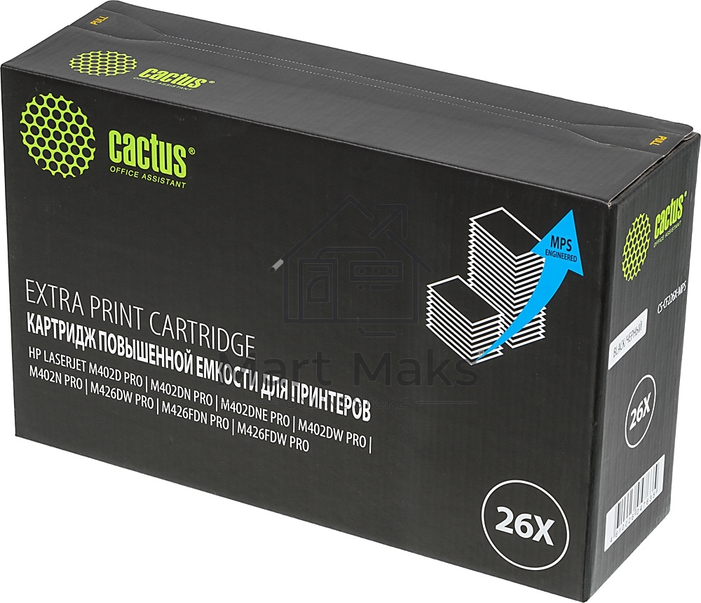 Картридж лазерный Cactus CS-CF226X-MPS черный (12000 стр.) для HP LJ M402d/M402n/M426dw/M426fdn/M426fdw