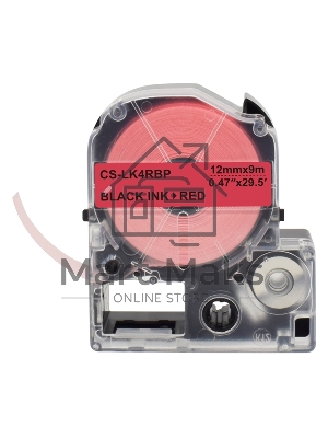 Картридж ленточный Cactus CS-LK4RBP черный для Epson LW300/LW400/LW700/LW600P/LW1000P/K400/Z700/Z900