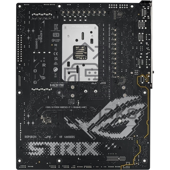Материнская плата ASUS ROG STRIX B850-F GAMING WIFI, AM5, AMD B850, 4xDDR5, 2xSATA, 4xM.2, 1xPCIe 5.0 x16, 1xPCIe 4.0 x16, 1xPCIe x4, 1xDP, 1xHDMI, 1x2.5Gb LAN, 1xUSB-C 20Gbps, 1xUSB-C 10Gbps, 3xUSB-A 10Gbps, 4xUSB 5Gbps, 4xUSB 2.0, 3x3.5 мм, 7.1, ATX