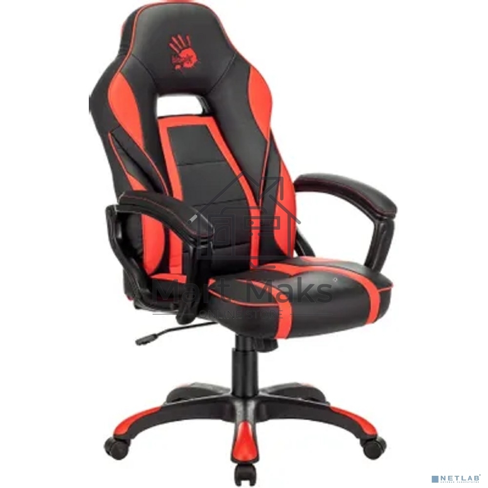 Кресло игровое A4Tech Bloody GC-350 черный/красный эко.кожа крестовина
