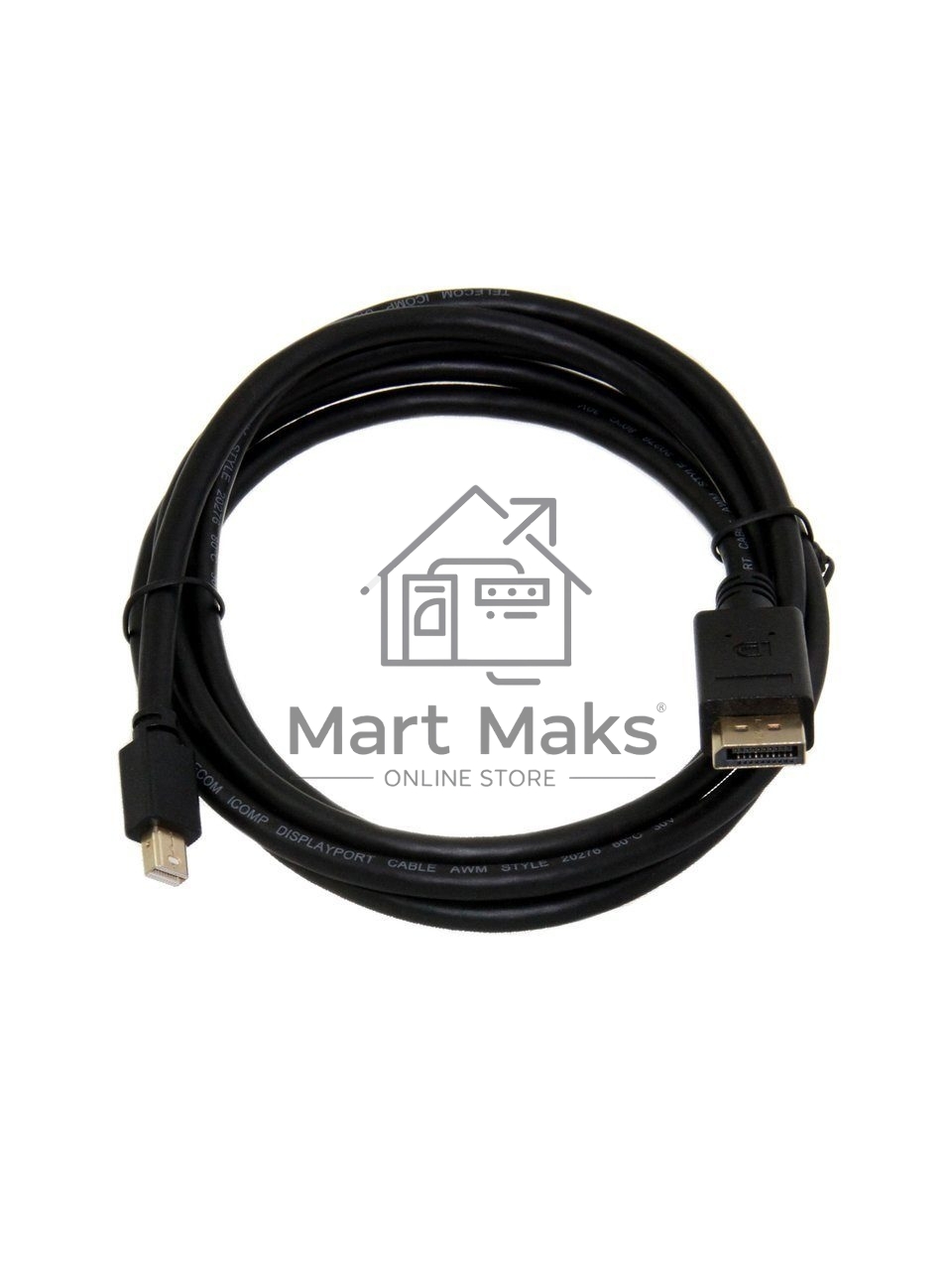 Кабель-переходник Telecom (TA682-1.8M) 4K*60Hz 1.2V Mini DisplayPort M <--> Display Port M 1,8м [6926123463314]